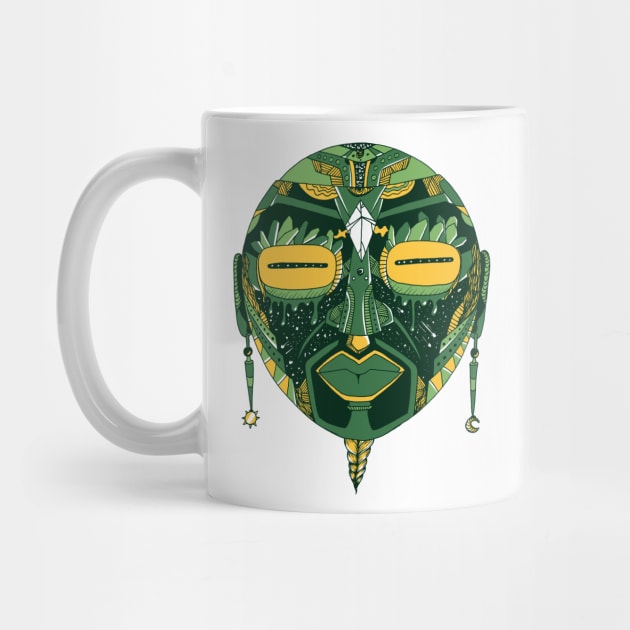 Forrest Green African Mask 2 by kenallouis